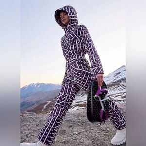 FP Movement by Free People Purple and White Jumpsuit